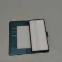 Wallet Case for Samsung Galaxy S21 FE 5G, RFID Blocking Credit Card Holder, PU Leather Folio Flip Kickstand Protective Shockproof Cover for Galaxy S21 FE (Blue-Green)