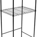 Organize It All Mini Fridge and Microwave Stand| Kitchen Organizer | Perfect for Dorm | Office| Space Saver | Black |, 24 X 17.75 X 53"