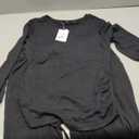 LILLUSORY 2 Piece Sets for Women 2025 Fall Outfits Two Piece Lounge Sets Sweatsuits Striped Knit Sweater Clothes Fashion (Small, Black)