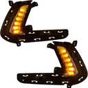 LED Fog Lights Compatible With 2016 2017 2018 Hyundai E-lantra Sixth Generation Front Bumper Lights DRL Fog Lamps Clear Lens with Harness and Switch Driver and Passenger Side