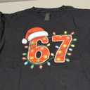 67 Christmas Meme Lights Brainrot Design Comfort Colors Adult Heavyweight T-Shirt Large, Black 