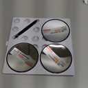 20X/30X/40X Magnifying Mirror with Suction Cups and Tweezers Set, 3.5 inches Travel Magnified Makeup Mirror, Black, 3PCS