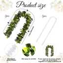 Thiccywoov 2 Pcs Hawaiian Luau Maile and Pikake Lei Graduation Lei Hawaiian Maile Lei Artificial for Wedding Graduation Party, 4.9 ft