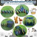 CypherX Outdoor Rainbow Cat Enclosure, 7 in 1 Portable Cat Tents for Outside Cage Free Outside Pet Enclosure Cat Tunnel Outdoor Playground for Indoor Cats and Small Animals