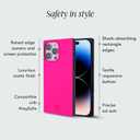 Cocomii - Rectangle Case Compatible with iPhone 12/12 Pro - Compatible with MagSafe, Solid Color, Fashionable Hues, Matte, Magnetic Phone Case for iPhone 12/12 Pro 6.1 inch, Hot Pink