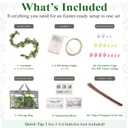 6ft Spring Garland Decorations, 2-in-1 SpringGarland-to-Wreath for Mantel, Fireplace with 18 Pastel Eggs, LED Lights and Storage Bag, Spring Decor for Front Door, Window, Table, Entryway