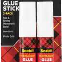 Scotch Permanent Glue Sticks, Acid-Free Non-Toxic Adhesive (2-Pack)  Strong & Fast Bond, No-Mess Application for Paper, Photos, Crafts