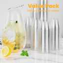 PrettyCare 9 oz Clear Disposable Cups, 200 Pack Clear Plastic Cups, Bulk Heavy-Duty Fruit Punch Cups, Party Supplies for Cold Beverages, Cocktails, Smoothies, Wine, and Desserts