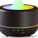 Essential Oil Diffuser, 500ml Crack Ultrasonic Fragrance Aromatherapy Diffuser, Cool Mist Humidifier with 7 Color Led Lights for Home, Bedroom, Auto Shut-Off Function (Dark Brown)