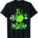 St. Patrick's Day Bowling Drinking Beer Lover Player Drinker T-Shirt 2XL
