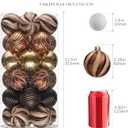 JORNOY Christmas Balls Ornaments, 30ct Shatterproof Xmas Tree Decorations, Hanging Bulbs Baubles Set with String for Holiday Home Party Decor, 2.36 inch/60mm, Brown Gold