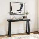 Plank+Beam Solid Wood Console Table, 46 Inch, Sofa Table, Narrow Entryway Table for Hallway, Behind The Couch, Living Room, Foyer, Easy Assembly, Black