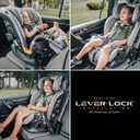 Chicco OneFit Max ClearTex All-in-One Car Seat with LeverLock Installation, Slim Design, Convertible Car Seat, Seat for Infants and Children 5-100 lbs, Ash/Grey, Manufacture Date: 11/2025