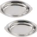 20 oz. (Ounce) Stainless Steel Oval Au Gratin Serving Dish Pan Platter - Set of 2