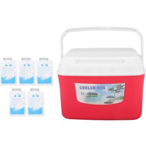 Portable Cooling and Heating Box 5L - All-in-One Hard Ice Retaining Cooler Lunchbox with Ergoesnomic Handle for Camping and Outdoor Adprojects