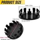 4Pcs Wheel Center Caps for Nissan Titan Armada Wheel Rim Outer 70mm(2.76in) Inner 65mm(2.56in) Black Hub Caps Replacement 40342-EA210