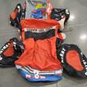 Outsunny 7ft Christmas Inflatable Santa Claus Driving Truck with Gifts, Blow-Up Outdoor LED Yard Display for Lawn Garden Party