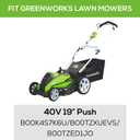 Greenworks Replacement Lawn Mower Blade (Fits : 19' Mower / 2501302 / 2500502)