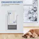 Pet Door for Wall with Secure Aluminum Lock, Steel Frame and Telescoping Tunnel, Double Silicone Flaps Dog Doggy Door and Cat Door Suitable for All Pets, Strong & Durable (Pets Up to 100 Lb) -Large