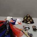 Latocos 14pcs Girls Pirate Costume Dress Kids Pirate Accessories Hat Eye Patch Halloween Dress Up Role Play Gift (110(4-5T)