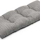 baibu 40 Inch Classic Solid Color Bench Cushion with Ties, Super Soft Indoor Outdoor Rectangle Bench Seat Cushion Standard Size Foam Pad with Non-Slip Bottom - One Pad Only (Grey, 40x15x3in) (40x15x3 Inch (Pack of 1))