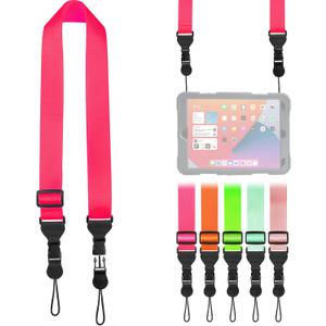 Nylon iPad Strap, Adjustable Camera Neck Strap, Comfortable Shoulder Strap for iPad, Cellphone Tablet, Camera, Laptop, Binocular, Luggage Bag(Pink Universal Neck Lanyard) (Fuchsia)
