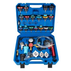 31PCS Radiator Coolant Pressure Tester Kit, Cooling System Radiator Leak Tester and Vacuum Refill Kit for Automotive Cooling System Water Tank Leakage Detection