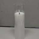 kakoya Flickering Flameless Candles Battery Operated with Remote and 2/4/6/8 H Timer Acrylic Led Pillar Candles Pack of 9 (appr D2.3"xH5.5"6.5"7.5")with Realistic 3D Wick Candles for Home Decor(White)