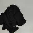 Roselux Womens Long Sleeve Stretch Crewneck Ribbed T-Shirt Fitted Casual Basic Tops (Black), XL