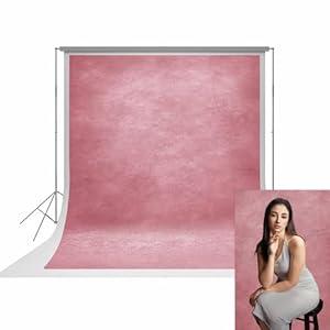 UrcTepics 8x10ft Professional Pink Portrait Backdrop Abstract Textured Backdrops for Photography Rose Romantic Headshot Backdrop
