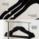 Utopia Home Velvet Hangers 50 Pack  Luxury Non-Slip Slim Suit & Coat Hangers, Strong Space-Saving Clothes Hangers with Pants Bar and 360 Swivel Hook  Black