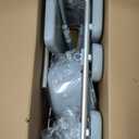 Drive Medical 12005KDC-1 Transfer Bench Commode Chair for Toilet with Padded Seat, Gray