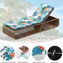 Pool Lounger Cover, Beach Chair Cover - 2 Pack - Easy-Clean Lounger Covers for Outdoor Pool and Beach Chairs(Flowers)