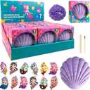 Mermaid Dig Kit, 12 Surprise Mermaid Discover, Great Science STEM Toys Mining Set, Ocean Party Favor Geology Gifts for Kids Girls, Age 3 4 5 6 7 8 and Up