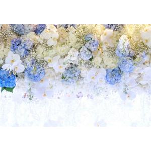 AOFOTO 10x7ft Beautiful White Blue Flowers Background for Wedding Photography Ladies Tea Party Girls Portrait Lovers Annivery Floral Backdrop Valentine Kids Adults Woman Mom Photo Studio Props