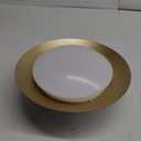 Dimmable Small Mid Century Modern Flush Mount Ceiling Light with Acrylic Shade,Black and Gold LED Ceiling Lights,5CCT 2700K-6000K Light Fxiture for Hallway Entryway Bedroom Kitchen Laundry Room 11.8in (11.81in, Black)