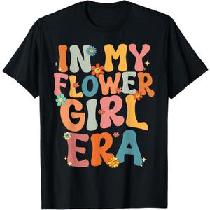 in My Flower Girl Era Retro Groovy Flower Girl Funny Cute T-Shirt Size S