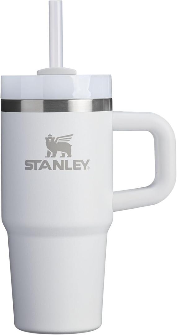 STANLEY Quencher H2.0 Tumbler with Handle and Straw 14 oz | Flowstate 3-Position Lid | Cup Holder Compatible for Travel | Insulated Stainless Steel Cup | BPA-Free | Frost