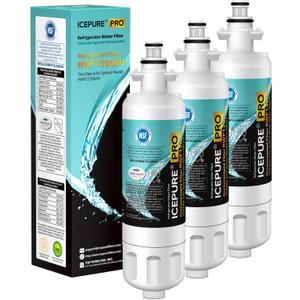 ICEPURE PRO ADQ36006101 NSF/ANSI 401 Certified Replacement for LG LT700P Kenmore Elite 46-9690 ADQ36006102 HDX FML-3 LT700PC LFX28968ST LFXS29626S RWF1052 RWF1200A Refrigerator Water Filter 3PACK