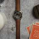 BARTON Leather and Rubber Hybrid Straps with Integrated Quick Release Spring Bars - 316L Stainless Steel - Choose Color - 18mm, 20mm & 22mm Watch Bands (Walnut)