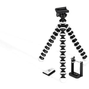 GPX 10 Inch Mini Smartphone Tripod, Includes Smartphone Adapter and Mounting Adapter, Max Height 9.84 Inches (TPD108B), Black
