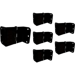 QCAA Heavy Duty 3.5" Swing Clear Offset Door Hinge Loose Pin, 5/8" Radius, Expandable Door Hinge, Power Coated Black, Made in Taiwan, 6 Pack