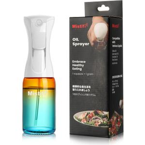 Mistifi glass Oliver Oil Sprayer for cooking, Spray bottle 6oz, Non-Aerosol Refillable Dispenser Oil Mister PS635