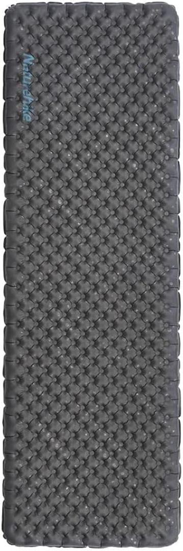 Naturehike Camping Mattress R-Value 5.8/3.5 Camp Bed Adults Camp Cot Folding Beds Sleeping Mat Pad Single Adults Foldable 0.88LB/500G Light Hiking[SGS Certified] (R3.5/Black/Rectangular/183*64*7CM)