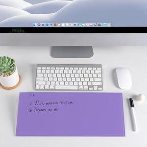 Desktop Glass Board with Stand Dry Erase Board Easel for Desk Reusable Desk Whiteboard (