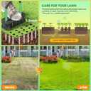 Lawn Aerator Automatic Dirt and Leaf Clean Design,Pre-Assembled 15 Iron Spikes Metal,Soil Lawn Aerating Tools for Yard Lawn and Garden, Lawn Aerator Spikes aerating Tool