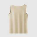 Women Sleeveless Thermal Tank Top for Cold Weather Fleece Lined Underwear Top Warm Camisole Base Layer Vest (Blue, L)