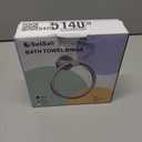 SetSail Towel Holder for Bathroom Wall Matte Black Towel Ring Stainless Steel Hand Towel Holder Heavy Duty Towel Hanger for Bath, Kitchen (1 pack)