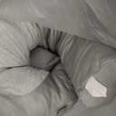 Plufl Hugl Cooling Body Pillow for Adults Made with Memory Foam | U Shaped Maternity Pillows Great for Side Sleepers & Pregnant Women | Washable Cover | Grey (Standard)