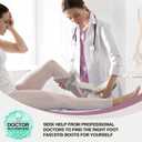 Medibot Sleeping Stretch Boot-Plantar Fasciitis Night Splint Leg Support Brace, Comfortable & Adjustable, Fits Right or Left Foot for Achilles Tendonitis, Heel, Bone Spurs(Grey shell Pink lining M)